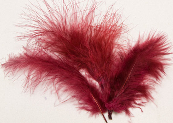 20 Bordeaux Decoration Feathers