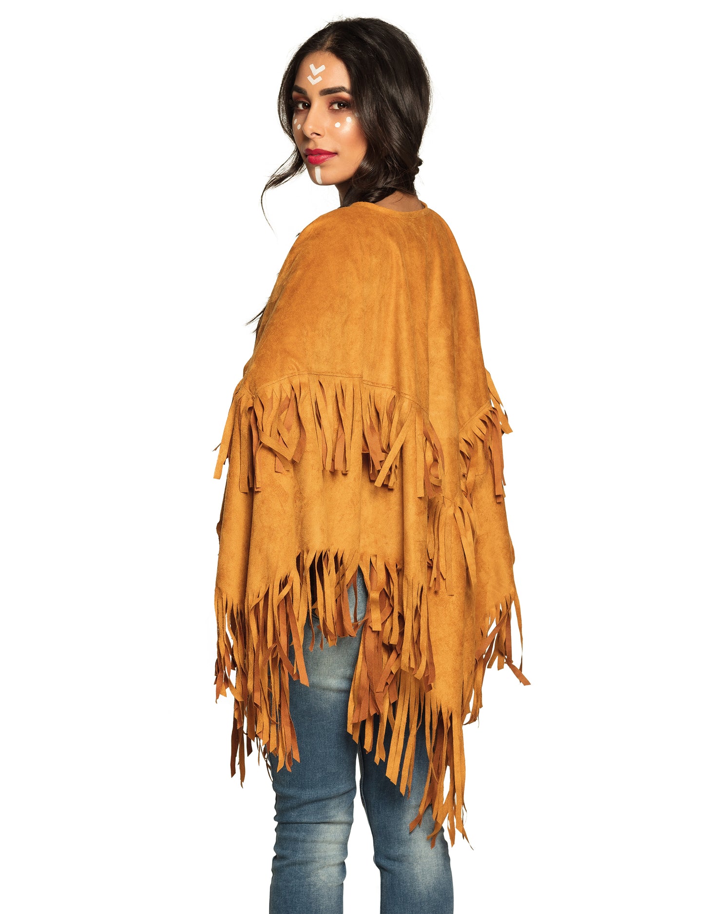 Poncho indian cu femei brune