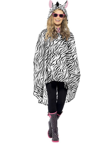 Adult Zebra Poncho