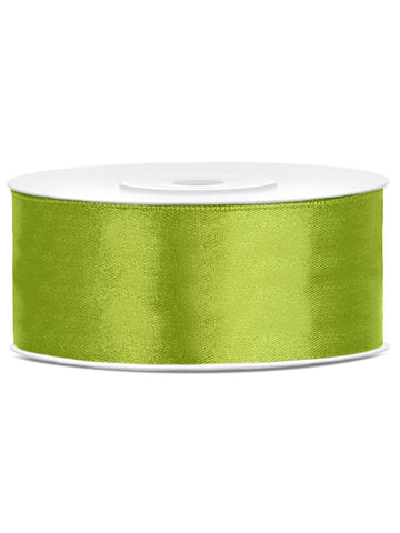 Panglică de satin verde de mere 2,5 cm x 25 m