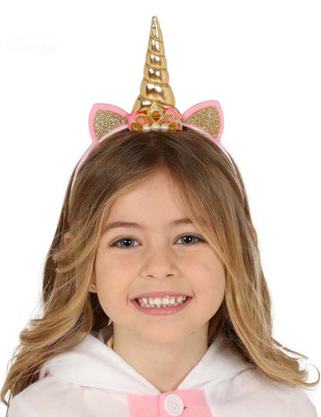 Gold and Pink Childhood Headband