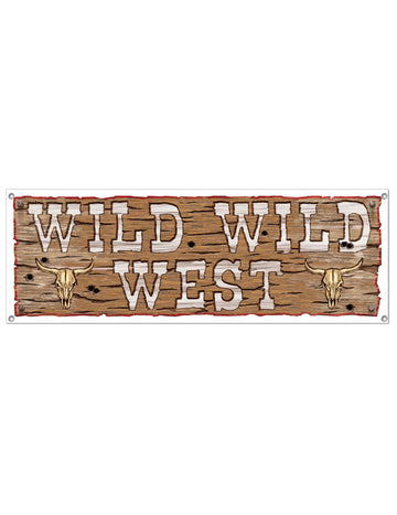 Wild Wild West 1,5 m x 53,3 cm Banner din plastic